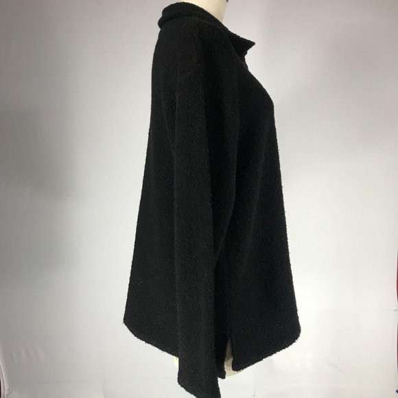 Coldwater Creek Women's Size XL** Black Wool Blend Button Front Jacket - Picture 2 of 9